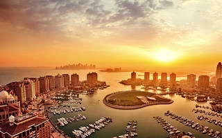 320-Закат на The Pearl Qatar