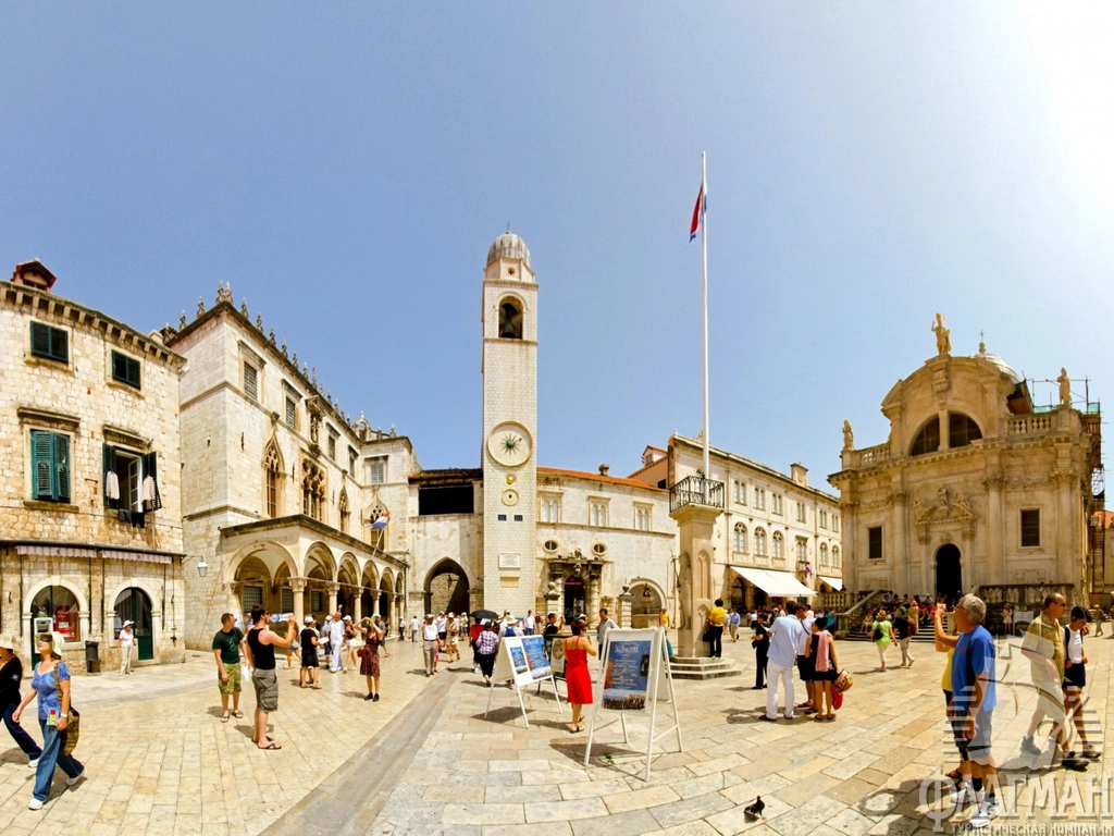 Главная площадь в старом Дубровнике.