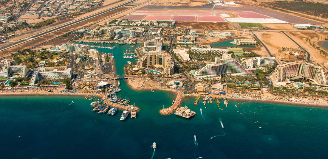 Эйлат - панорама курорта с высоты птичьего полёта
