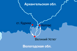 Карта великий устюг спутник