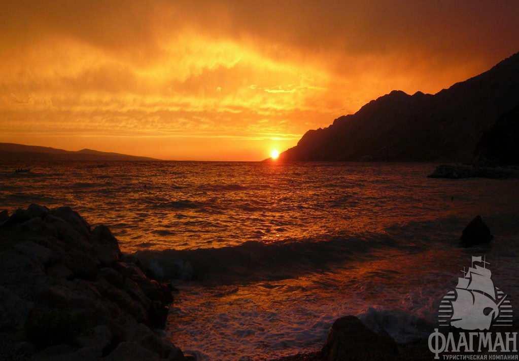 Закат в районе Брелы.