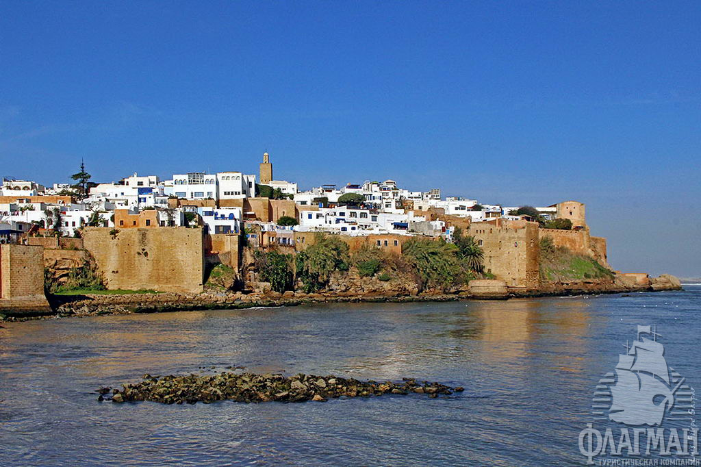 Устье реки Бу-Регрег, крепость Касба Удайя, построенная в XVI - XVII веках