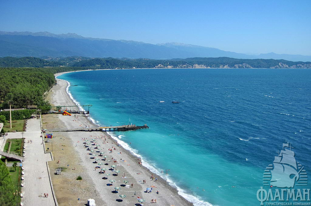 Пицунда. Панорама бухты