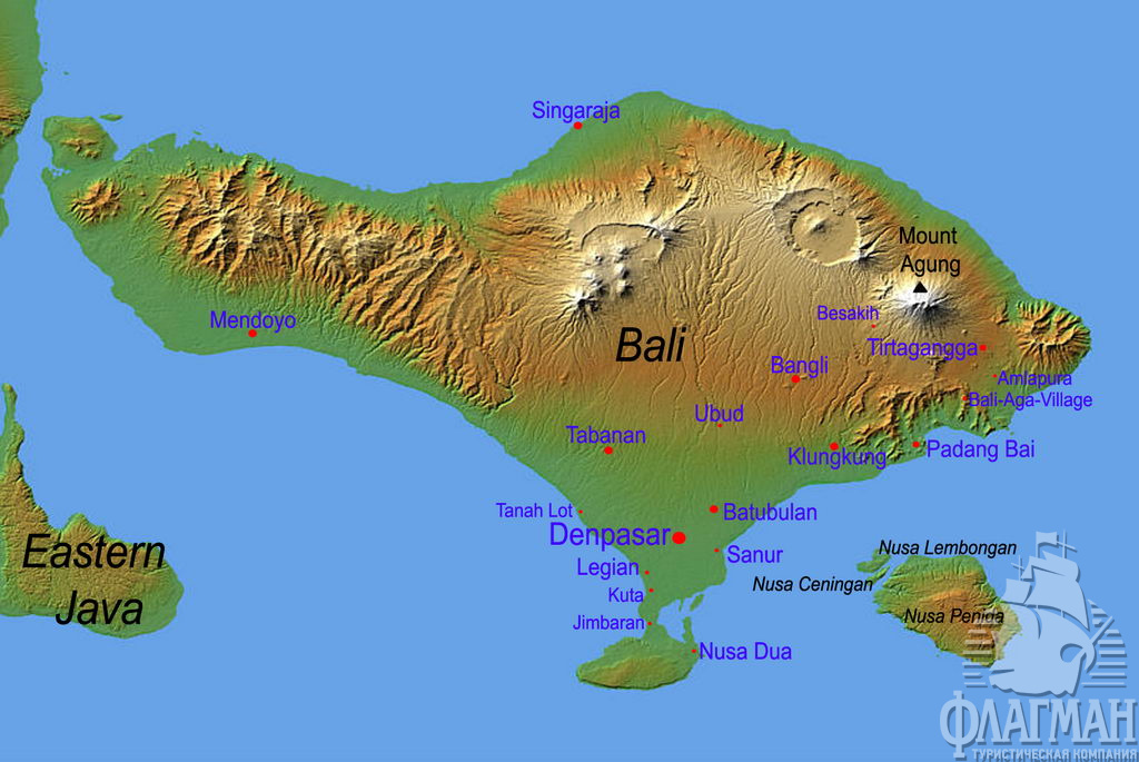Карта Бали. Чем не рыба? ;-)