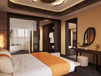 Family room 2-bedroom garden view with children themed room