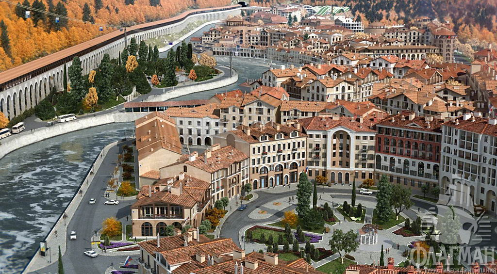  Красная поляна - Горки-город, вид с окрестных гор.