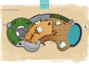 Схема Beach Pool Villa