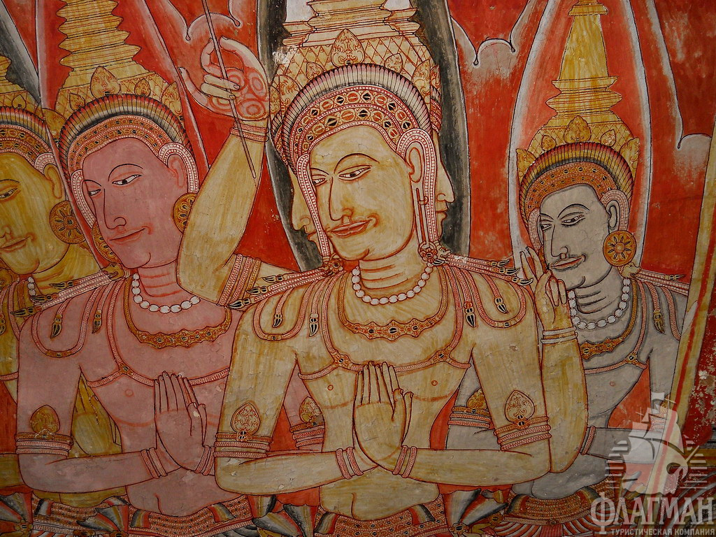 Фреска в древнего храма