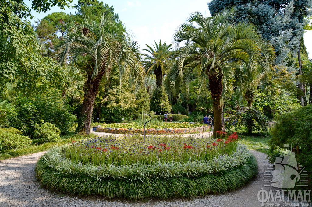 Площадь Ботанического сада 30 га. Демонстрационная часть занимает 5 га и разбита на 50 участков пешеходными дорожками