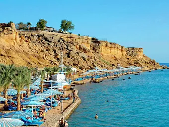 Пляж отеля BEACH ALBATROS RESORT SHARM 4*