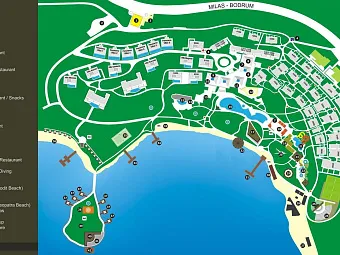 Отель RIXOS PREMIUM BODRUM 5*. Схема отеля.