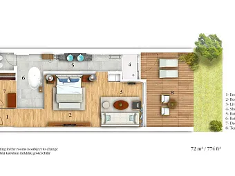 Garden view room
