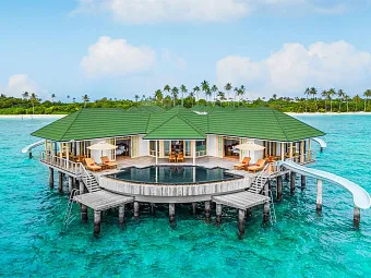 Grand Water Pavilion with Pool + Slide
