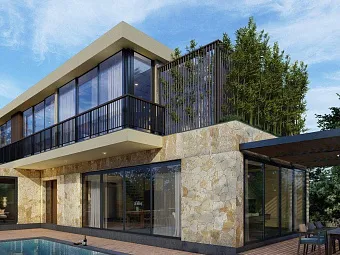 Pool villa 4-bedroom with children themed room