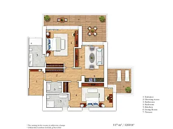 Two bedroom sea view apartment