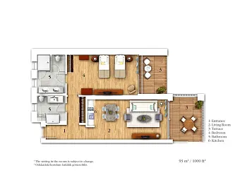 One bedroom garden view apartment
